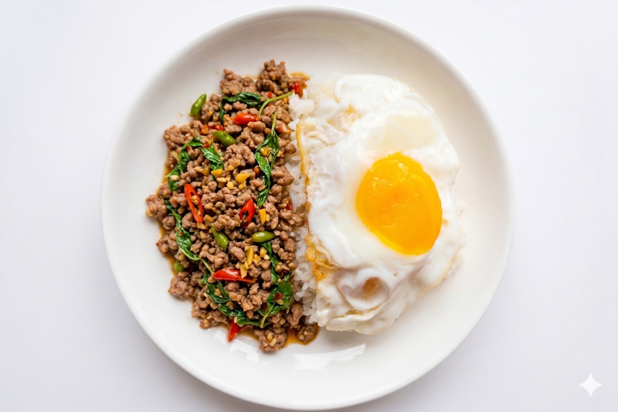 ข้าวกะเพราเนื้อสับ