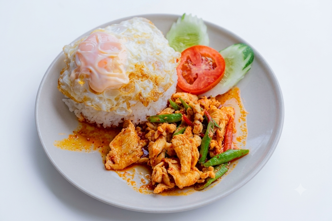 ข้าวผัดเครื่องแกงไก่