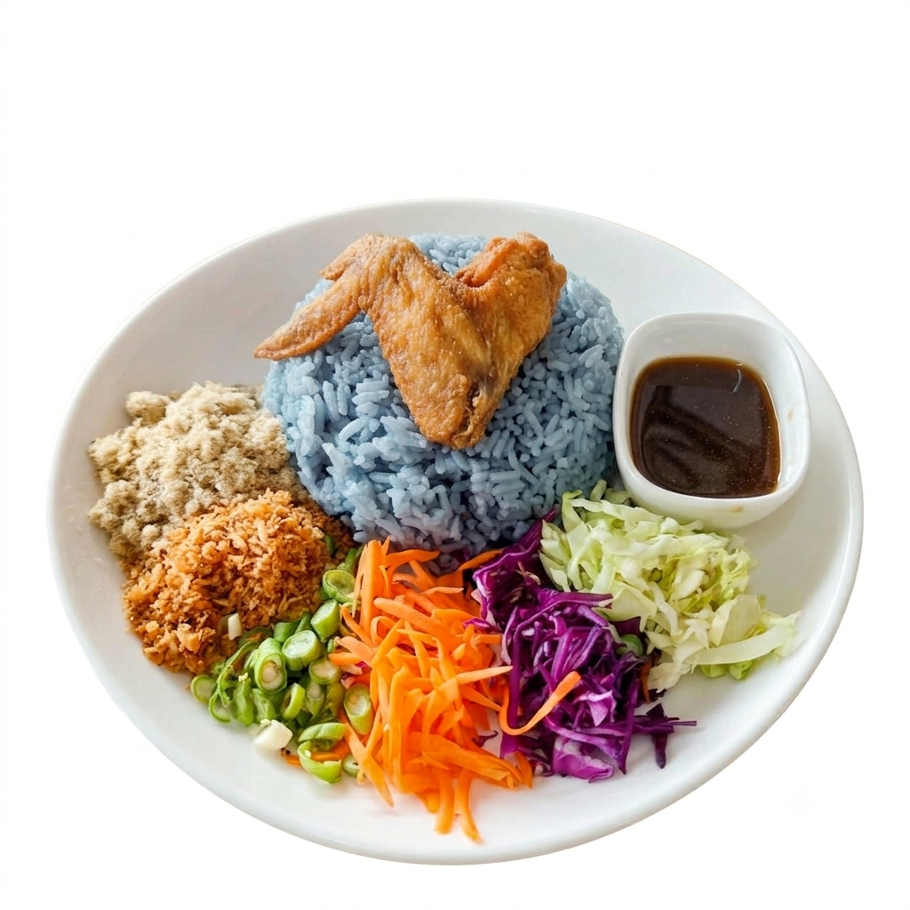 ข้าวยำอินตาเนีย + ปีกไก่