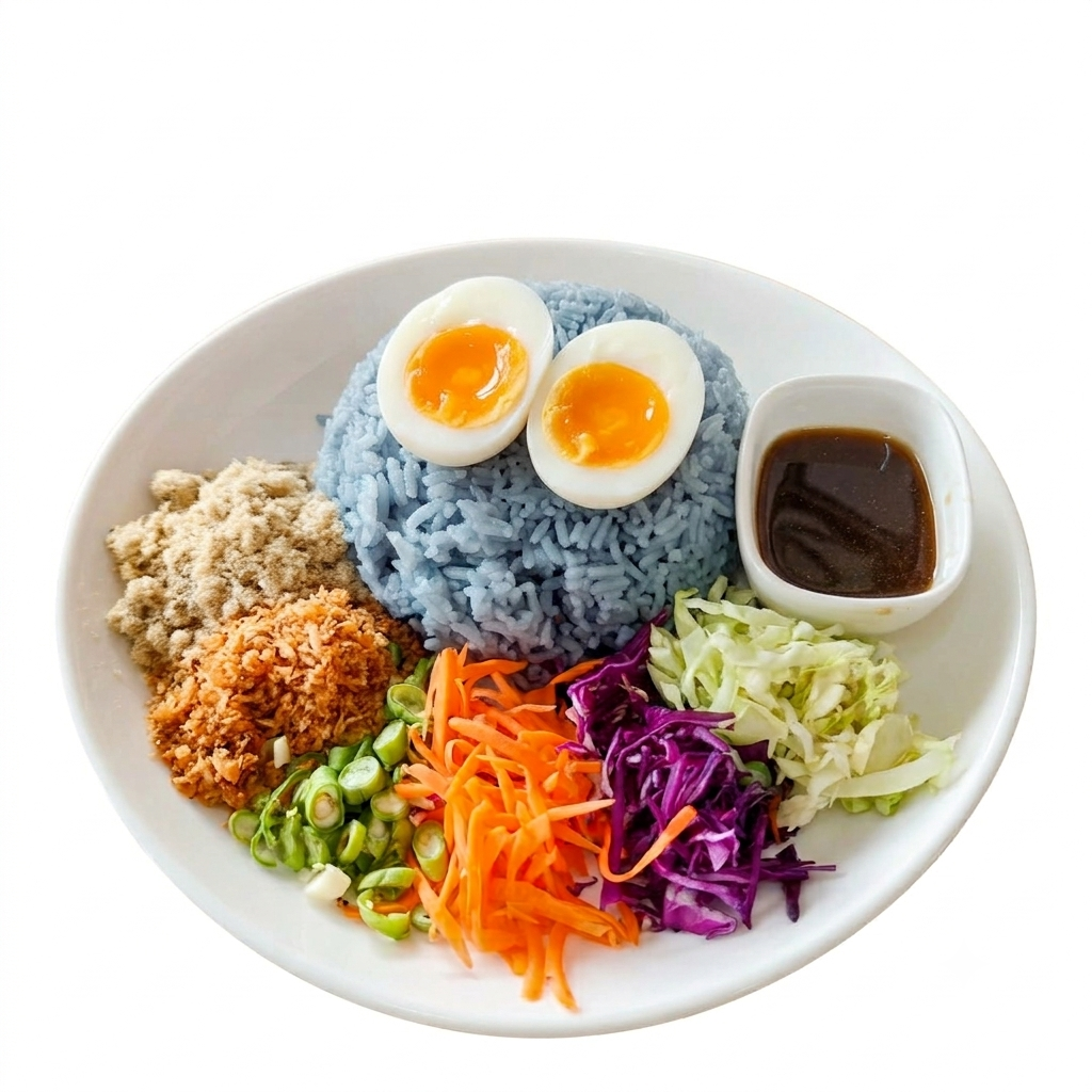 ข้าวยำอินตาเนีย + ไข่ต้ม