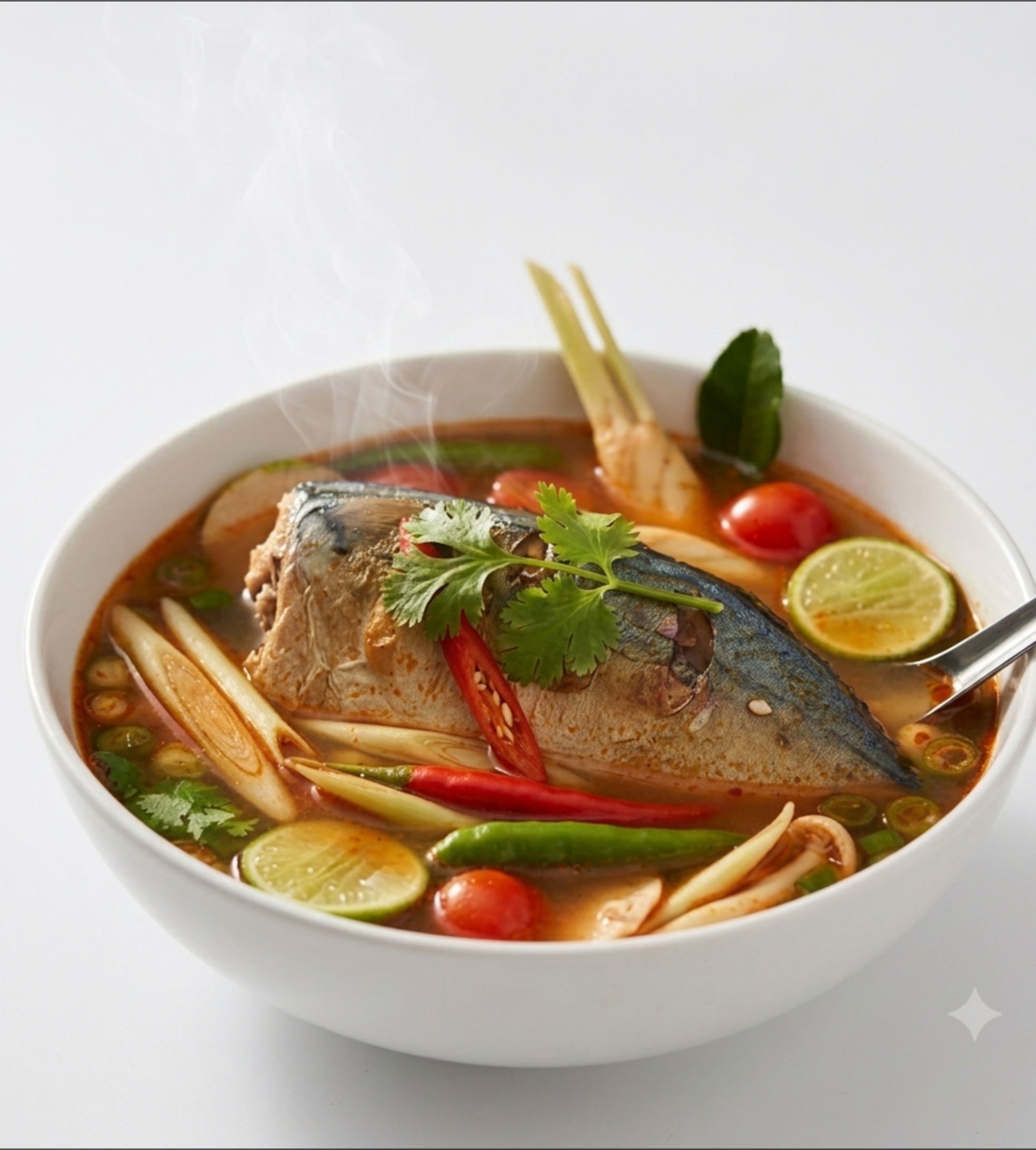 ต้มยำปลาทู (กับข้าว) 2 ตัว