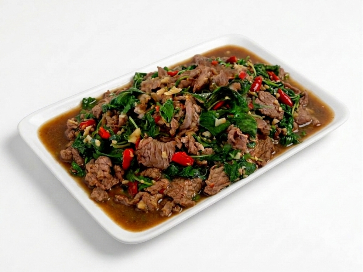 กะเพราเนื้อ(กับข้าว)