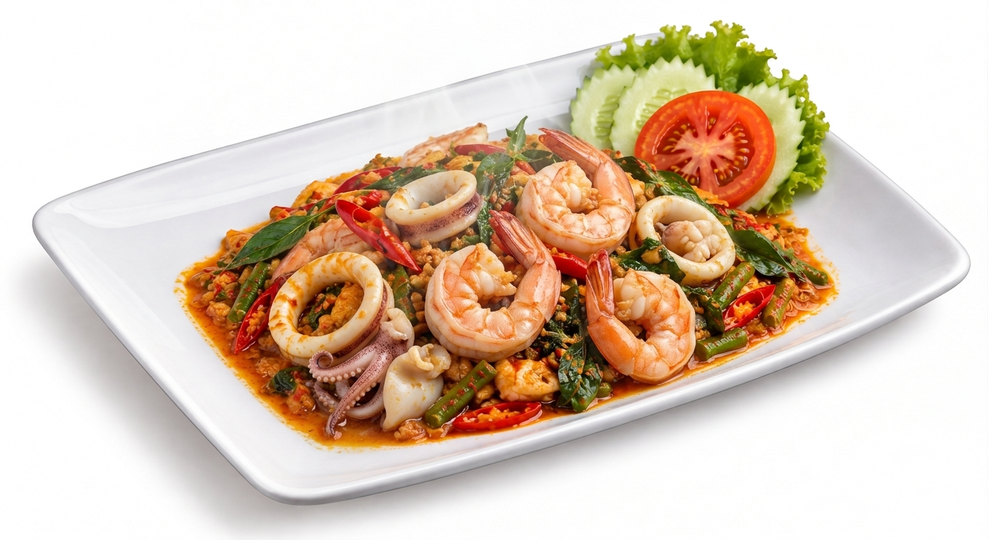 ผัดเครื่องแกงทะเล