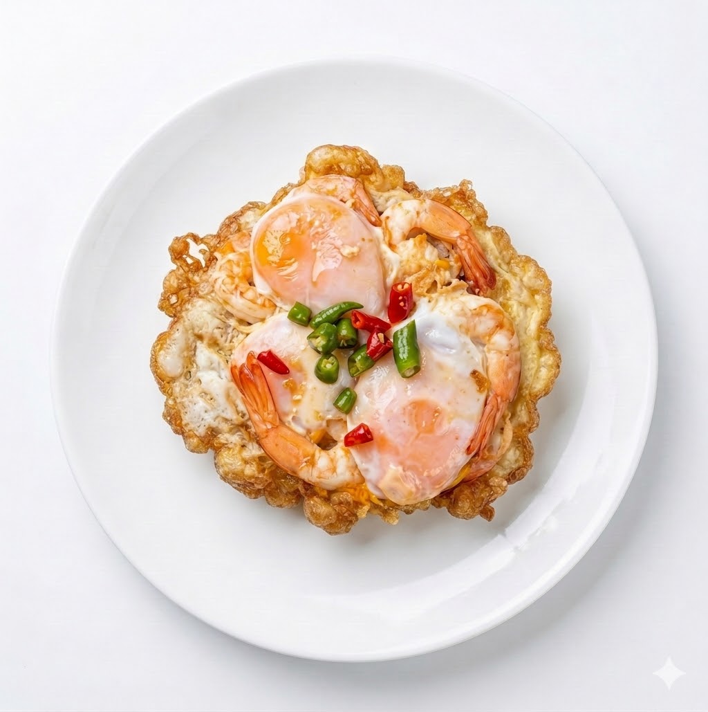 ไข่ดาวกุ้ง (ไข่ดาว 3 ฟอง )