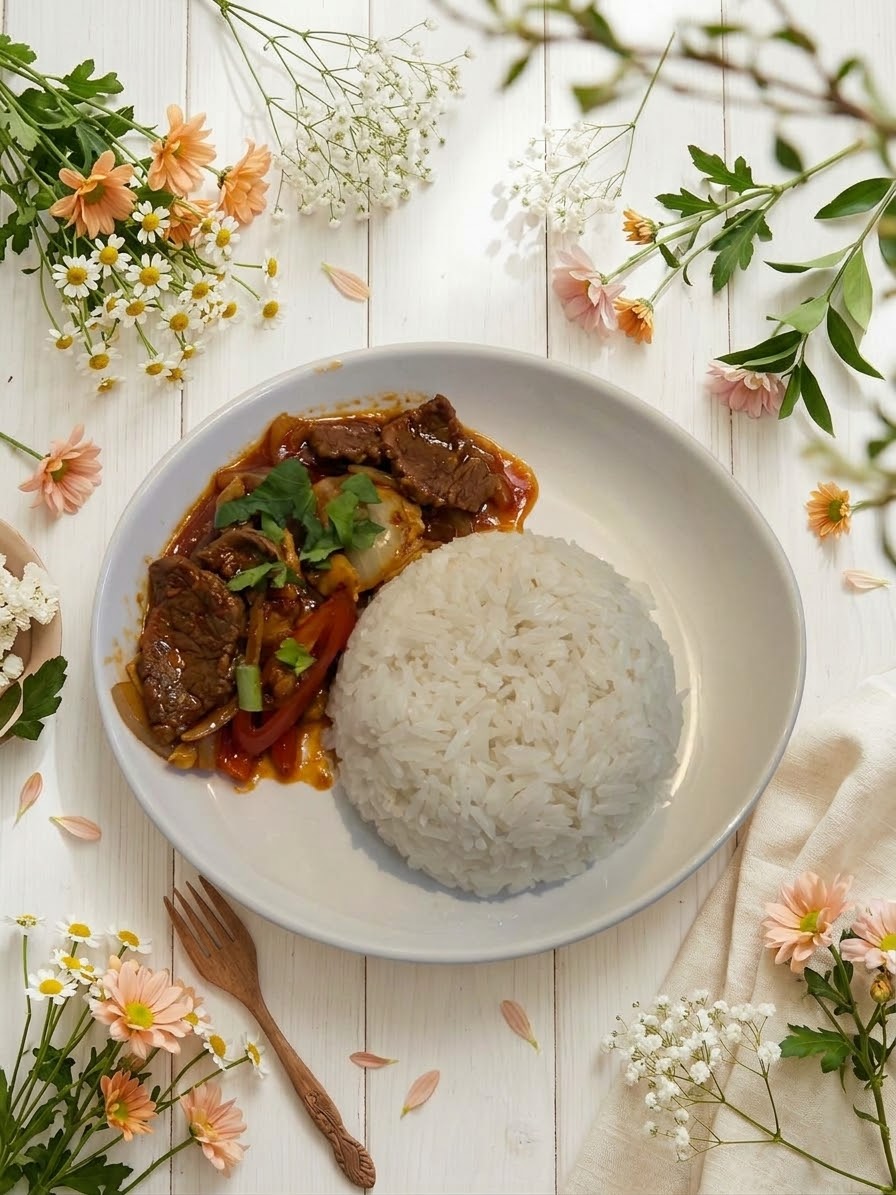ข้าวผัดพริกเนื้อ