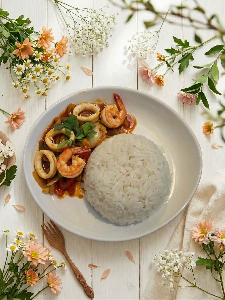ข้าวผัดพริกทะเล